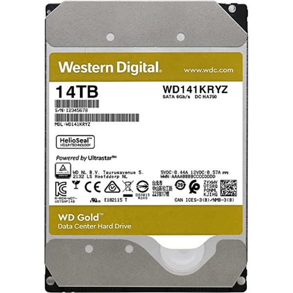 Western Digital WD141KRYZ, 14TB, 3.5", Internal Hard Drive