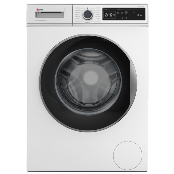 Vox WM1410-YT1D, 10Kg, D, 1400Rpm, 77Db, Washing Machine, White