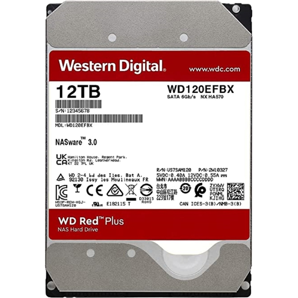 Western Digital WD120EFBX, 12TB, 3.5", Internal Hard Drive