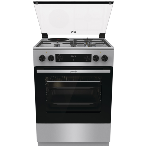 გაზქურა Gorenje GK6C61XC, 3 Gas, Oven, Stainless Steel