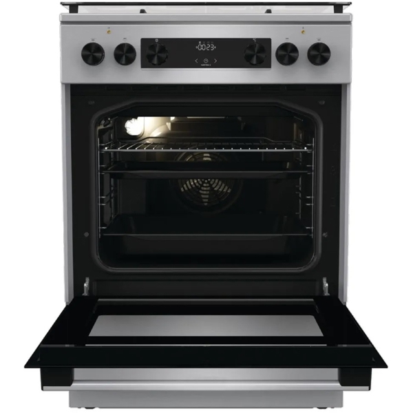 გაზქურა Gorenje GK6C61XC, 3 Gas, Oven, Stainless Steel