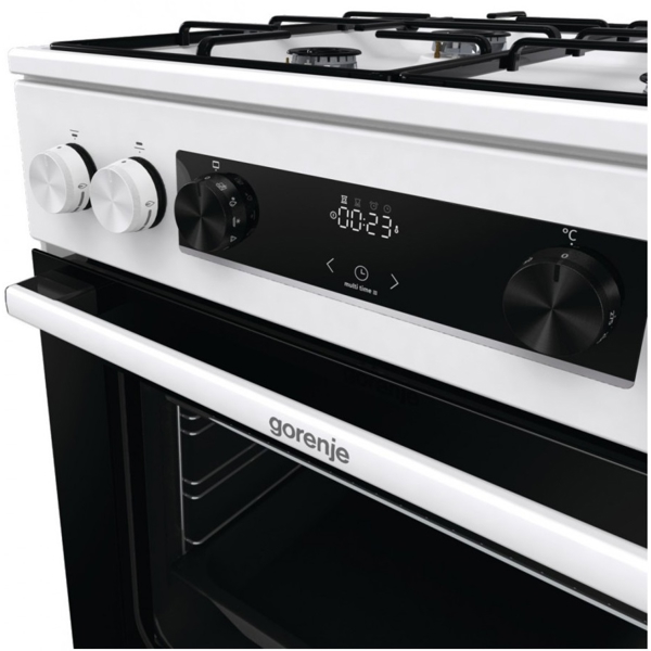 გაზქურა Gorenje GKS6C70WJ, 4 Gas, Oven, White