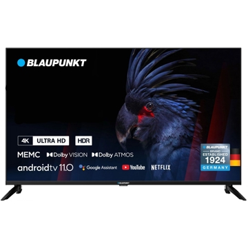 BLAUPUNKT 55UBC6000, 55", 4K UHD, Smart TV, Android, HDMI, USB, 3.5mm Jack, WIFI, BT, Black