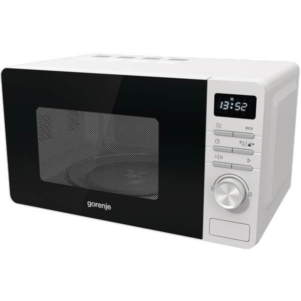 მიკროტალღური ღუმელი Gorenje MO20A3W, 800W, 20L, Microwave Oven, Black/White