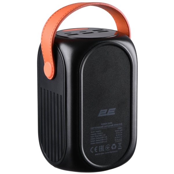2E 2E-PB6001PD-BLACK, 60000mAh, Micro USB, Type-c, USB-A, Power Bank, Black