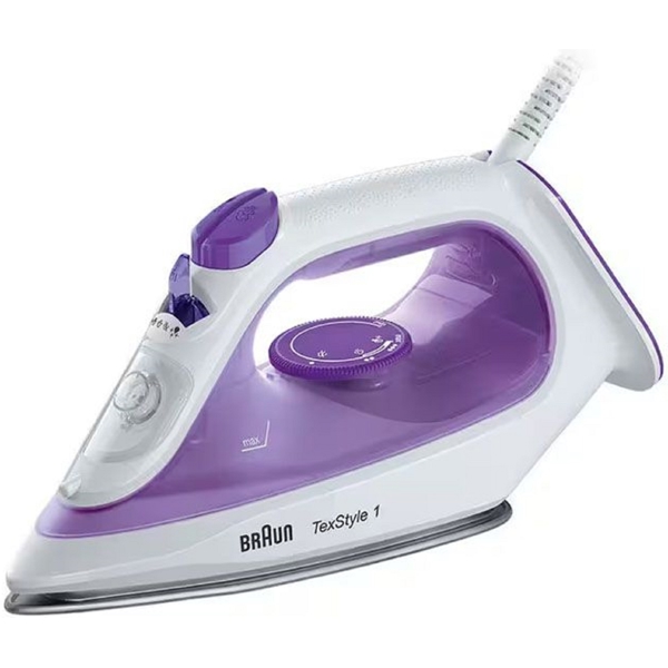 ორთქლის უთო Braun SI1080VI SI, 2000W, 220ML, Steam Iron, White/Purple