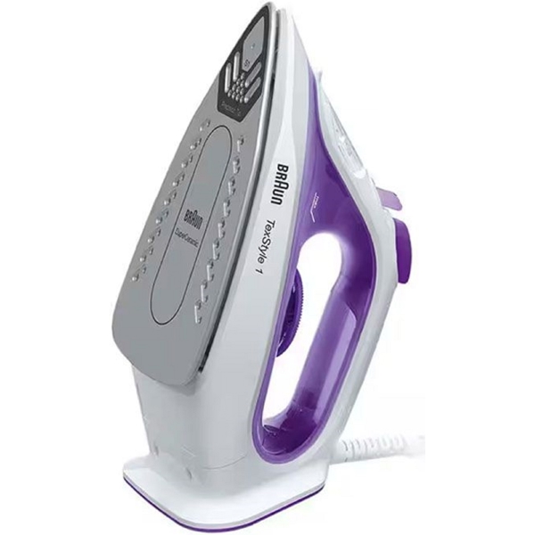 ორთქლის უთო Braun SI1080VI SI, 2000W, 220ML, Steam Iron, White/Purple