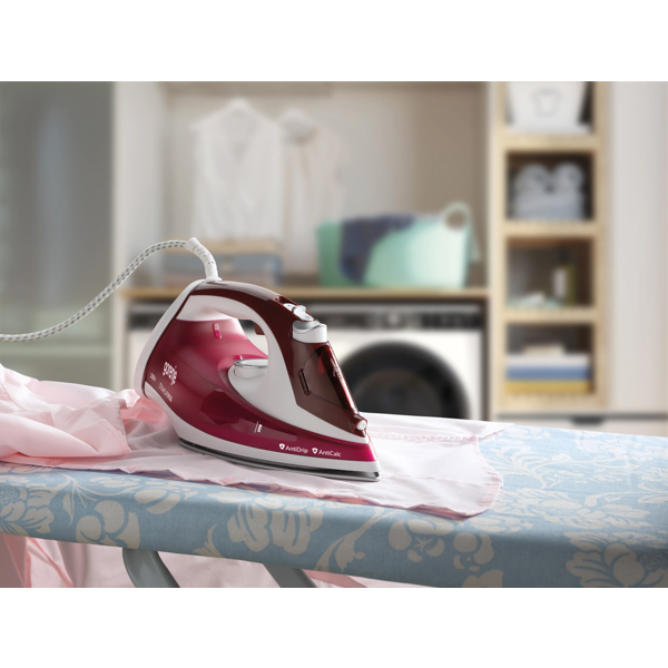 ორთქლის უთო Gorenje SIH2200RBC, 2200W, 280ML, Steam Iron, White/Red