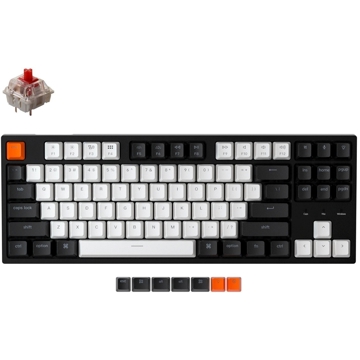 Keychron C1A1_Keychron, Gateron Red, Wired, USB, Gaming Keyboard, Black