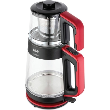 ელექტრო ჩაიდანი Fakir 8682511901445, 1900W, 3L, Electric Kettle, Black/Red