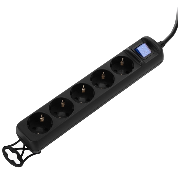 2E 2E-U05ES15M5BK, 5 Socket, 5m, Black