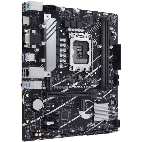 დედა დაფა Asus B760M-K D4 Prime, LGA 1700, DDR4, DIMM, 64GB