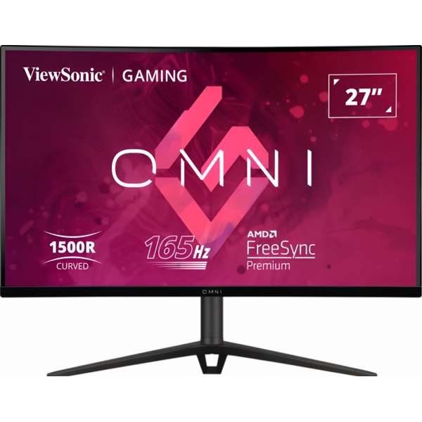 მონიტორი ViewSonic VX2718-2KPC-MHDJ Omni, 27'', Curved Monitor, QHD, VA, HDMI, DP, Black