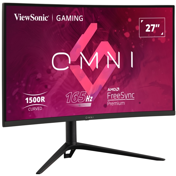 მონიტორი ViewSonic VX2718-PC-MHDJ Omni, 27", Curved Monitor, FHD, VA, HDMI, DP, Black