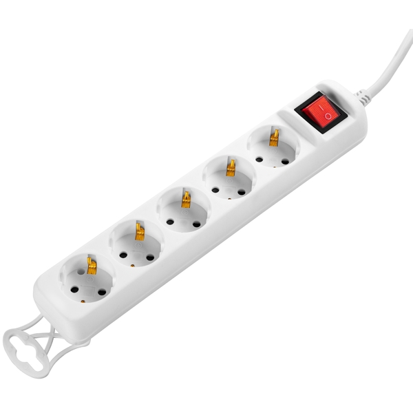 დენის გამანაწილებელი 2E 2E-U05ESM1.5, 5 Socket, 1.5m, White