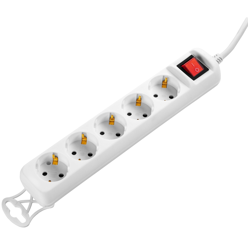 2E 2E-U05ESM1.5, 5 Socket, 1.5m, White