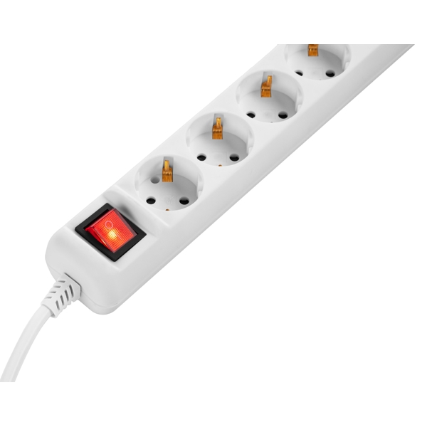 დენის გამანაწილებელი 2E 2E-U05ESM1.5, 5 Socket, 1.5m, White