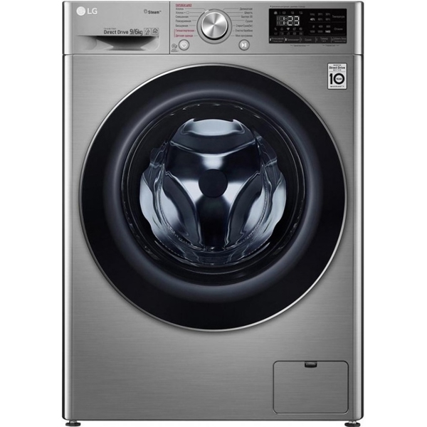 სარეცხი+საშრობი მანქანა LG F4V5VG2S.ASSPCOM, 9,6Kg, A, 1400Rpm, Washing Machine, Silver