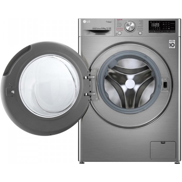 LG F4V5VG2S.ASSPCOM, 9,6Kg, A, 1400Rpm, Washing Machine, Silver