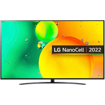 ტელევიზორი LG 75NANO766QA, 75", 4K UHD, Smart TV, USB, HDMI, LAN, BT, WIFI, Black