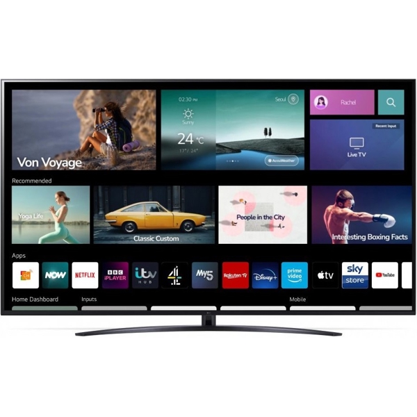 ტელევიზორი LG 75NANO766QA, 75", 4K UHD, Smart TV, USB, HDMI, LAN, BT, WIFI, Black