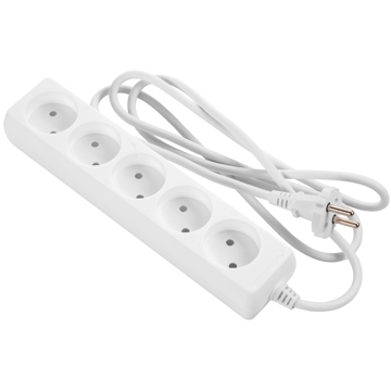 2E 2E-U0510M1.5, 5 Socket, 1.5m, White