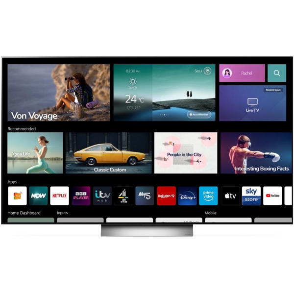 ტელევიზორი LG OLED65C26LD, 65", 4K UHD, Smart TV, USB, HDMI, LAN, BT, WIFI, Black/Silver