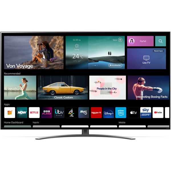 LG 75QNED816QA, 75", 4K UHD, Smart TV, USB, HDMI, LAN, BT, WIFI, Black