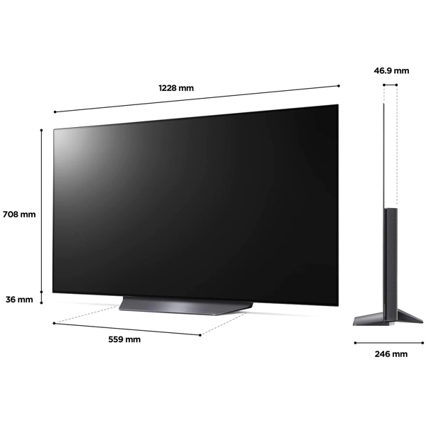 ტელევიზორი LG OLED55B26LA, 55", 4K UHD, Smart TV, USB, HDMI, LAN, BT, WIFI, Black