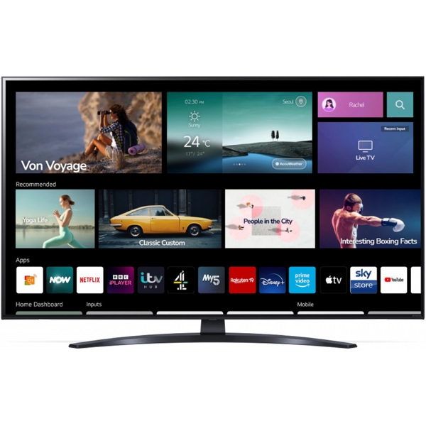 ტელევიზორი LG 50NANO766QA, 50", 4K UHD, Smart TV, USB, HDMI, LAN, BT, WIFI, Black