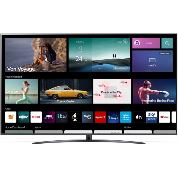 ტელევიზორი LG 55UQ81006LB, 55", 4K UHD, Smart TV, USB, HDMI, LAN, BT, WIFI, Black