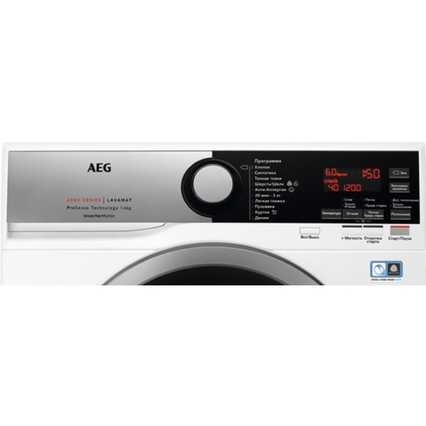  სარეცხი მანქანა AEG L6SE26SRE, 6Kg, A, 1200Rpm, 49Db, Washing Machine, White