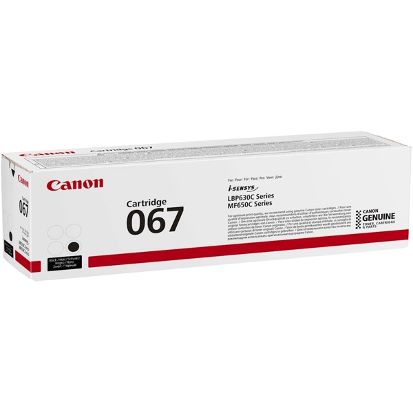 Canon 5102C002AA CRG067BK, Toner Cartridge, 1350P, Black