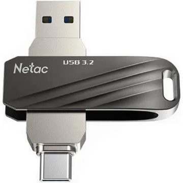 Netac NT03US11C-032G-32BK, 32GB, USB 3.2 Gen 2, Black/Silver