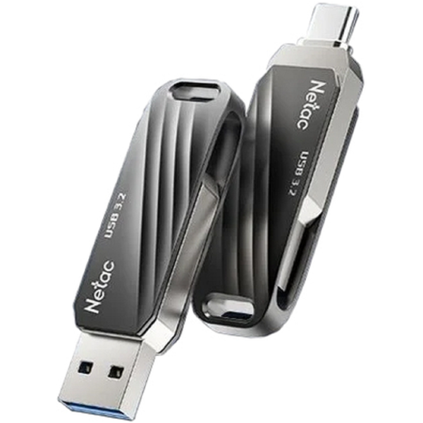 Netac NT03US11C-032G-32BK, 32GB, USB 3.2 Gen 2, Black/Silver