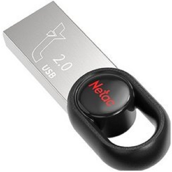 USB ფლეშ მეხსიერება Netac NT03UM2N-032G-20BK, 32GB, USB 2.0, Black/Silver