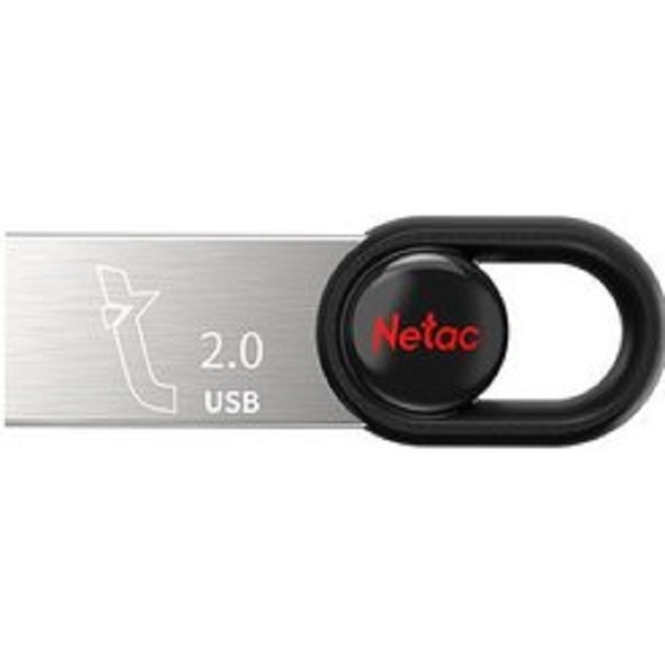 USB ფლეშ მეხსიერება Netac NT03UM2N-032G-20BK, 32GB, USB 2.0, Black/Silver