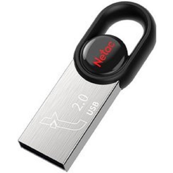 USB ფლეშ მეხსიერება Netac NT03UM2N-032G-20BK, 32GB, USB 2.0, Black/Silver