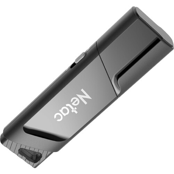 USB ფლეშ მეხსიერება Netac NT03U336S-064G-30BK, 64GB, USB 3.2, Gray