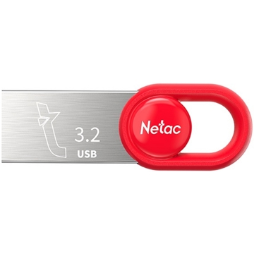 Netac NT03UM2N-064G-32RE, 64GB, USB 3.2 Gen 2, Red/Silver