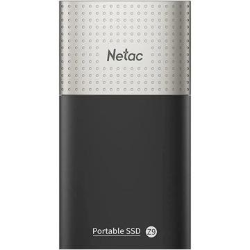 Netac NT01Z9-001T-32BK, 1TB, External SSD, 1.8", USB 3.2, Black/Silver