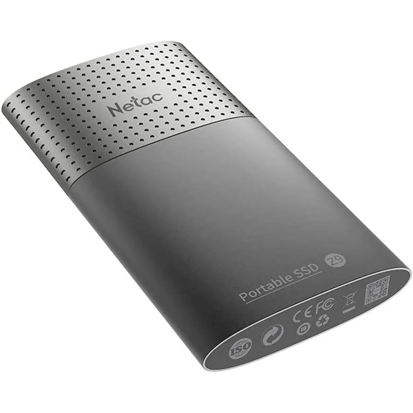 Netac NT01Z9-001T-32BK, 1TB, External SSD, 1.8", USB 3.2, Black/Silver