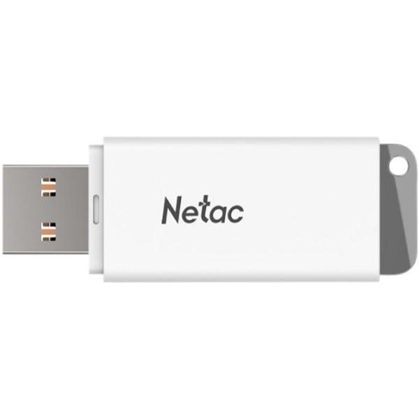 USB ფლეშ მეხსიერება Netac NT03U185N-016G-20WH, 16GB, USB 2.0 Gen 1, White