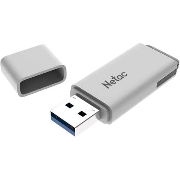 USB ფლეშ მეხსიერება Netac NT03U185N-016G-20WH, 16GB, USB 2.0 Gen 1, White