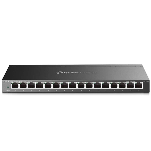 სვიჩი TP-Link TL-SG116E, 16-Port Gigabit, Switch, Black