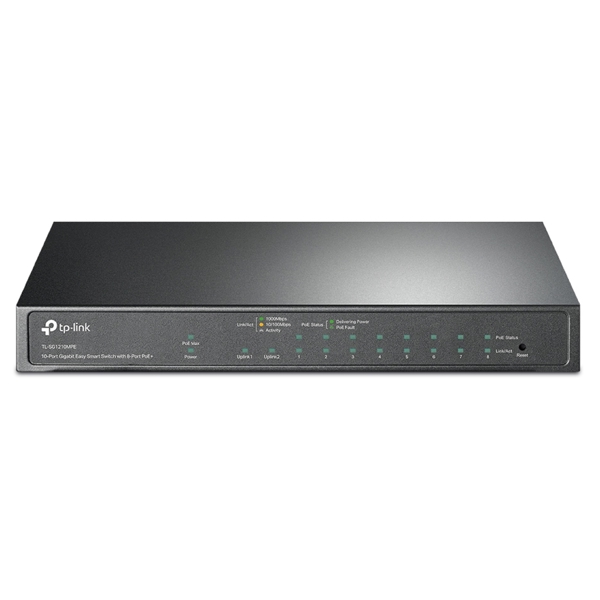 TP-Link TL-SG1210MPE, 10-Port Gigabit, PoE+ Switch, Black