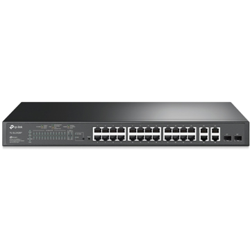 სვიჩი TP-Link TL-SL2428P, 4-Port Gigabit, PoE+ Switch, Black