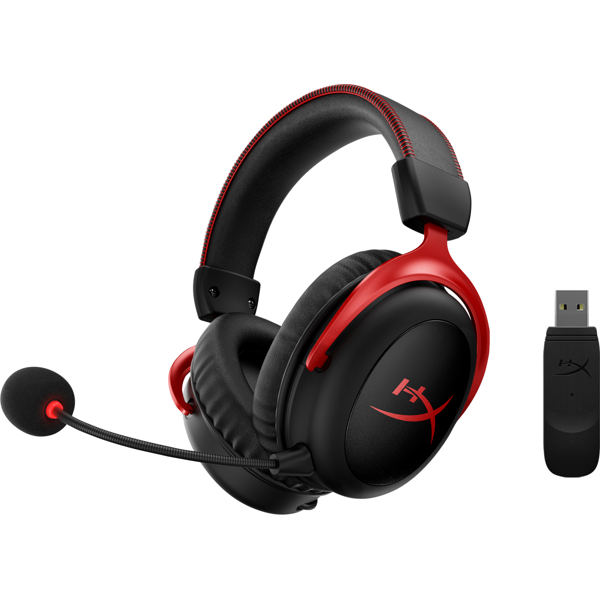 HyperX 4P5K4AA HyperX Cloud II, Gaming Headset, Wireless, USB, 3.5mm, Black/Red