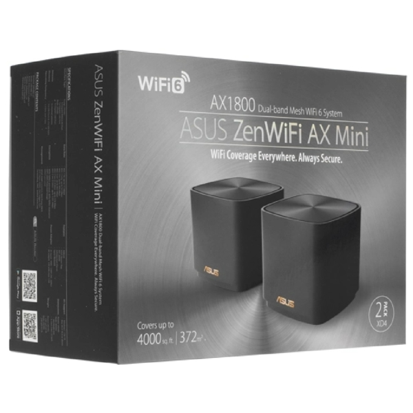 Asus 90IG05N0-MO3R30, 1800Mbps, Wi-Fi Range Extender, Black