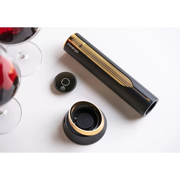 ღვინის ბოთლის სახსნელი Prestigo PWO104GD, Electric Wine Bottle Opener, Black